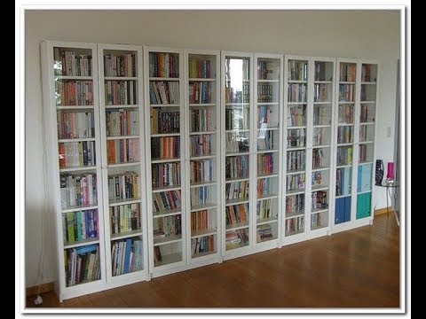 Book shelf with glass door