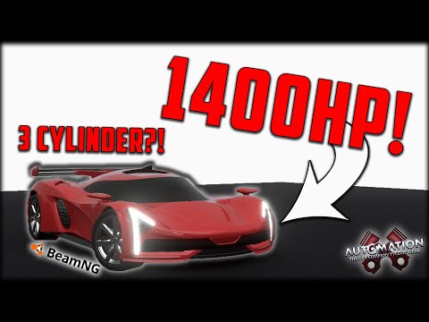 I Built A 1400HP 3 Cylinder Hypercar! Automation - BeamNG