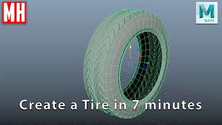 How to model a tire in 7 Minutes in Maya