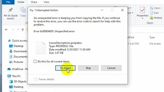 Zip extraction error 0x80004005 (Windows 10, WinRAR)