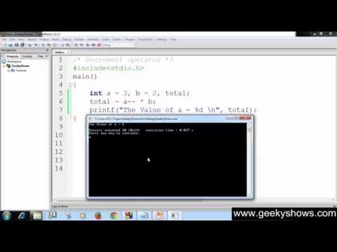 27 Decrement Operator in C Programming Hindi