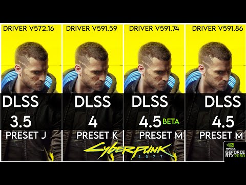 DLSS 3.5 vs DLSS 4 vs DLSS 4.5 (Beta) vs DLSS 4.5 - Cyberpunk 2077 - RTX 2060