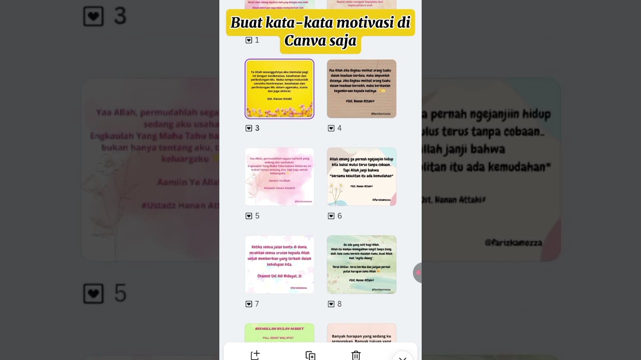 Buat kata-kata motivasi saja di Canva #canva #tutorial #shortvideo #shorts