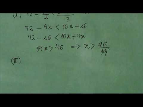 Exercícios sobre Inequações - 04