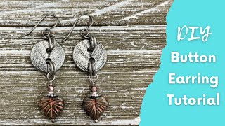 DIY - Learn how to make a cute pair of button earrings.