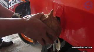 Coconut Shell Shell Peeler Machine with 5.5 HP Gasoline Motor Drive