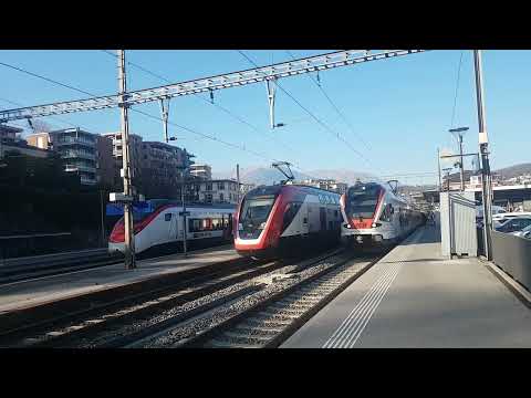 Bahnverkehr in Lugano.