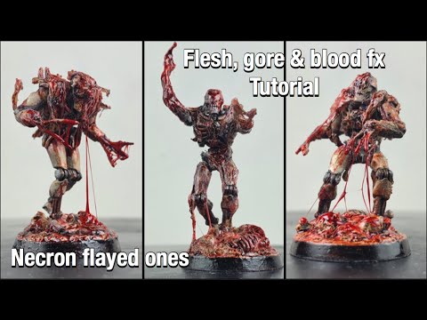Flesh, gore and blood fx for miniatures - Necron Flayed ones