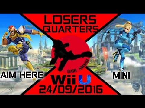 Bair Smash 6 Losers Quarters- Aim Here (Captain Falcon) Vs. Mini (Zero Suit Samus) - Smash Wii U