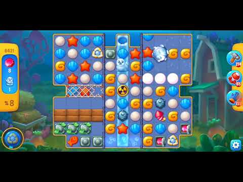 Fishdom. 8421 level no boosters and diamonds. 18 moves