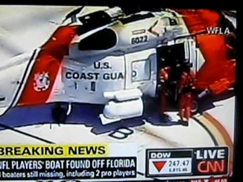 football player  NFL rescue at sea dramatic footage  Schuyler  found cigging to boat