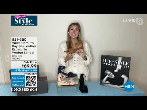 Vince Camuto Baylees Leather Espadrille Wedge Sandal