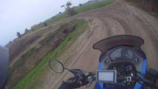 preview picture of video 'Having fun on a Transalp 650, offroad near Stroe, Netherlands'