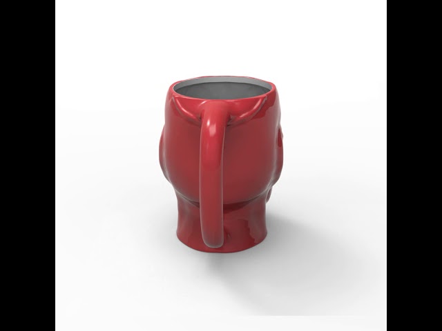 Vídeo relacionado con Elbenwald taza en diseño 3D para fans de Deadpool - diseño cara - 7 x 11 x 13 cm - 420 ml - cerámica - rojo