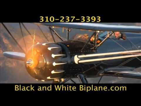 video:Black & White Biplane