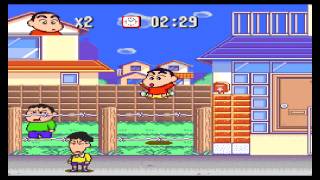 Crayon Shin-chan (Super Famicom) Gameplay on a Retron 5 in Upscaled 720p