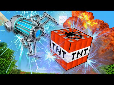 CRAZY TNT WARS | Gravity Gun Modded Sky Castle TNT Wars in Minecraft!