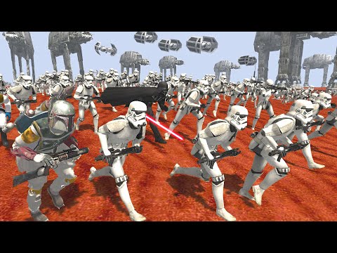 1,000 Stormtrooper Death Charge in TRENCH WARFARE! - Men of War: Star Wars Mod