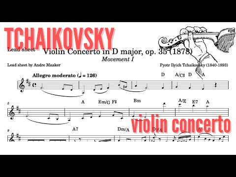 P.I.Tchaikovsky - Violin Concerto in D op. 35 (I - allegro moderato) - lead sheet.