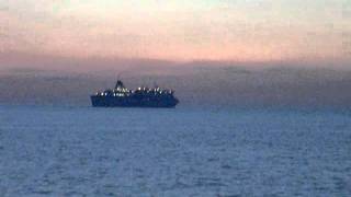 Viking Cinderella Ålandshav på natten.