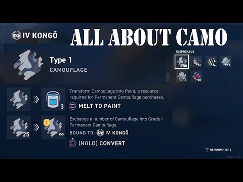 All About Camo and Creating to Permanent Camo  | World of Warships Legends