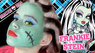 Frankie Stein Monster High Doll Costume Makeup Tutorial for Halloween
