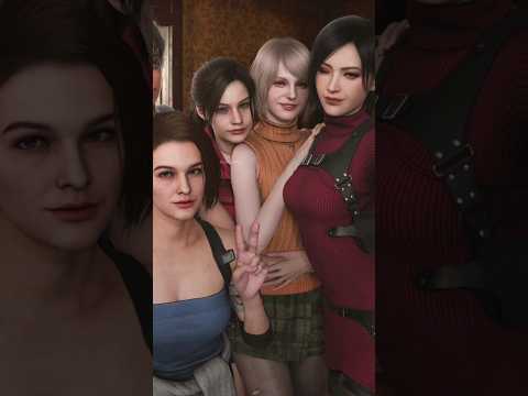 ALL RE Girls Face Models 😍 #shorts #residentevil4