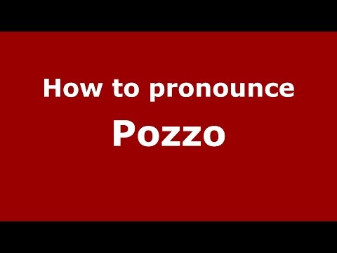 How to pronounce Pozzo (Brazilian Portuguese/Brazil)  - PronounceNames.com