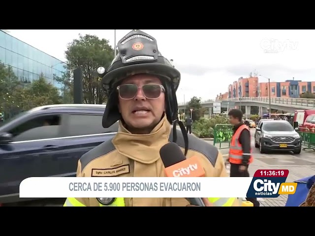 ¿Qué tan preparados están los bomberos ante una emergencia? Así fue el simulacro en Plaza Claro