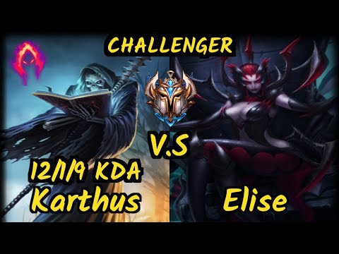 BJK Gilius (KARTHUS) vs ELISE - 12/1/9 KDA JUNGLE CHALLENGER GAMEPLAY - EUW