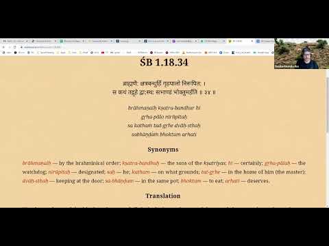 Srimad Bhagavatam 1.18.33-41 Discussion - June 8th 2023 - SundarAnanda das