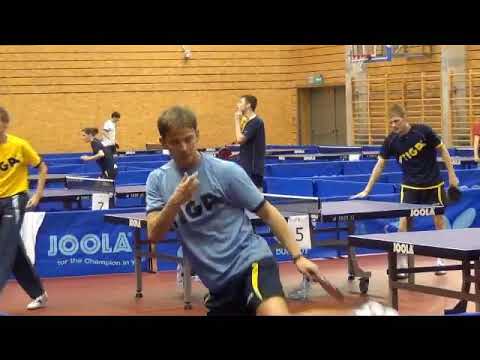 One hour before the final between Sweden and Germany in the practise hall