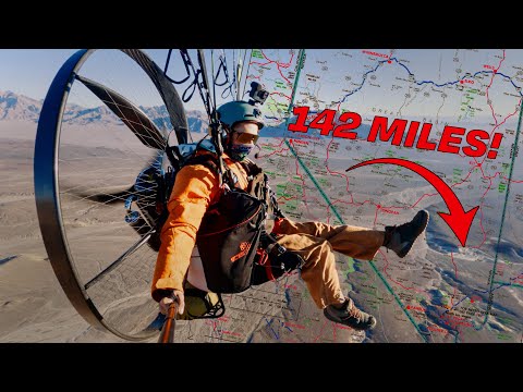 FLYING 142 MILES OVER NEVADA'S WILDERNESS. (1,100 Mile Paramotor Adventure Ep.4)