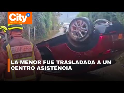 Un automóvil conducido por una menor de edad se volcó en Tabio | CityTv
