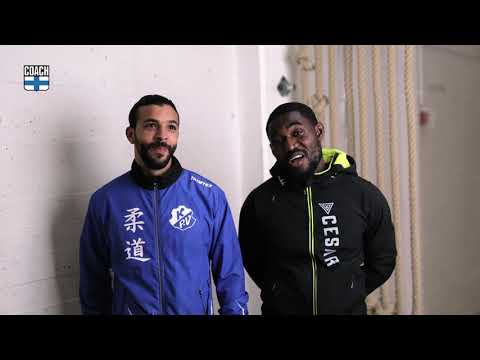 Rachid El Kadiri and Elorm Damalie from the Athlete to Coach (AtoC) education training.