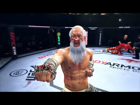 Old Bruce Lee vs. Red Unicorn - EA Sports UFC 4 - Crazy UFC 👊🤪
