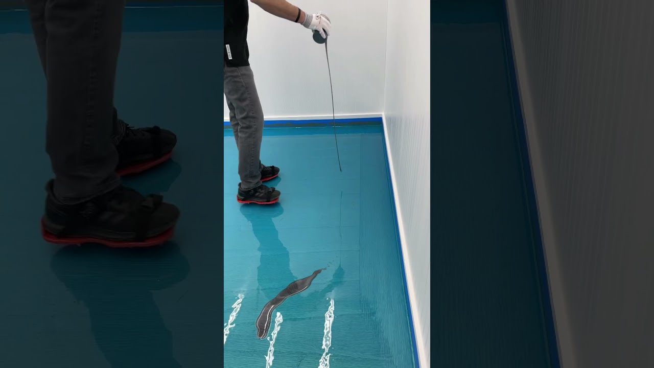 Ocean Blue Epoxy Floor 🌊 #Leggari Full video coming this week!