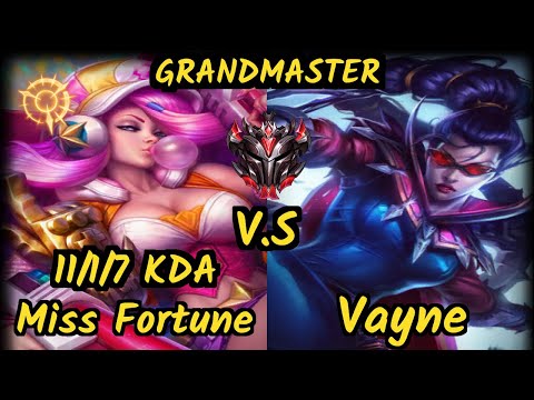 SPY.V Freeze (MISS FORTUNE) vs VAYNE - 11/1/7 KDA BOTTOM ADC GAMEPLAY - EUW Ranked GRANDMASTER