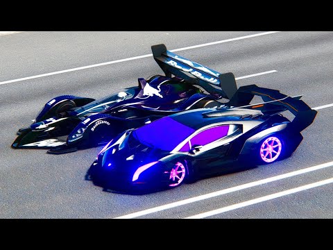 Lamborghini Veneno GTR Concept vs Red Bull X2022 GTR Concept at Drag Race 24 KM