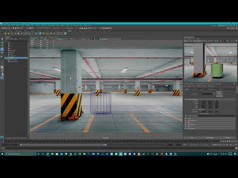 Autodesk Maya || Objects integrated on Backplate/Background Photo/Image Arnold Renderer