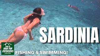 Epic FISHING and SWIMMING in SARDINIA