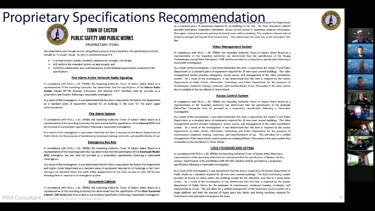 Municipal Building Committee Meeting 5/29/24