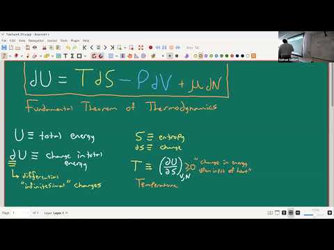 Lecture 5 - The Fundamental Equation of Thermodynamics (TRASH AUDIO)
