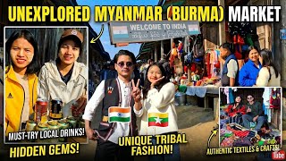 UNEXPLORE MYANMAR 🇲🇲(burma) 🇲🇲 MARKET | Myanmar market tour  | pabgsau burma town | india 🇮🇳 ♥️