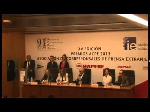 Roberto Centeno en la entrega de Premios ACPE 2013