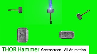 Thor Hammer  Green Screen Animation