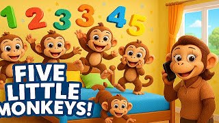 Five Little Monkeys | Preschool Counting Fun 🐵🎉