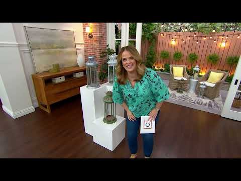 Sister Road by JG 21" Galvanized Stars Hollow Lantern on QVC