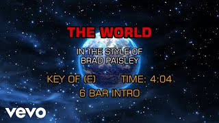 Brad Paisley - The World (Karaoke)