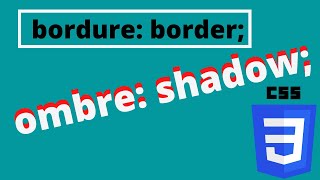 #4 CSS: bordure (border), ombre (text-shadow, shadow) Pour les débutants. Licence 1 CURI - UCAD